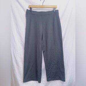 Virtue Black High Waisted Pull On Wide Leg Cropped Legging Pants size 10